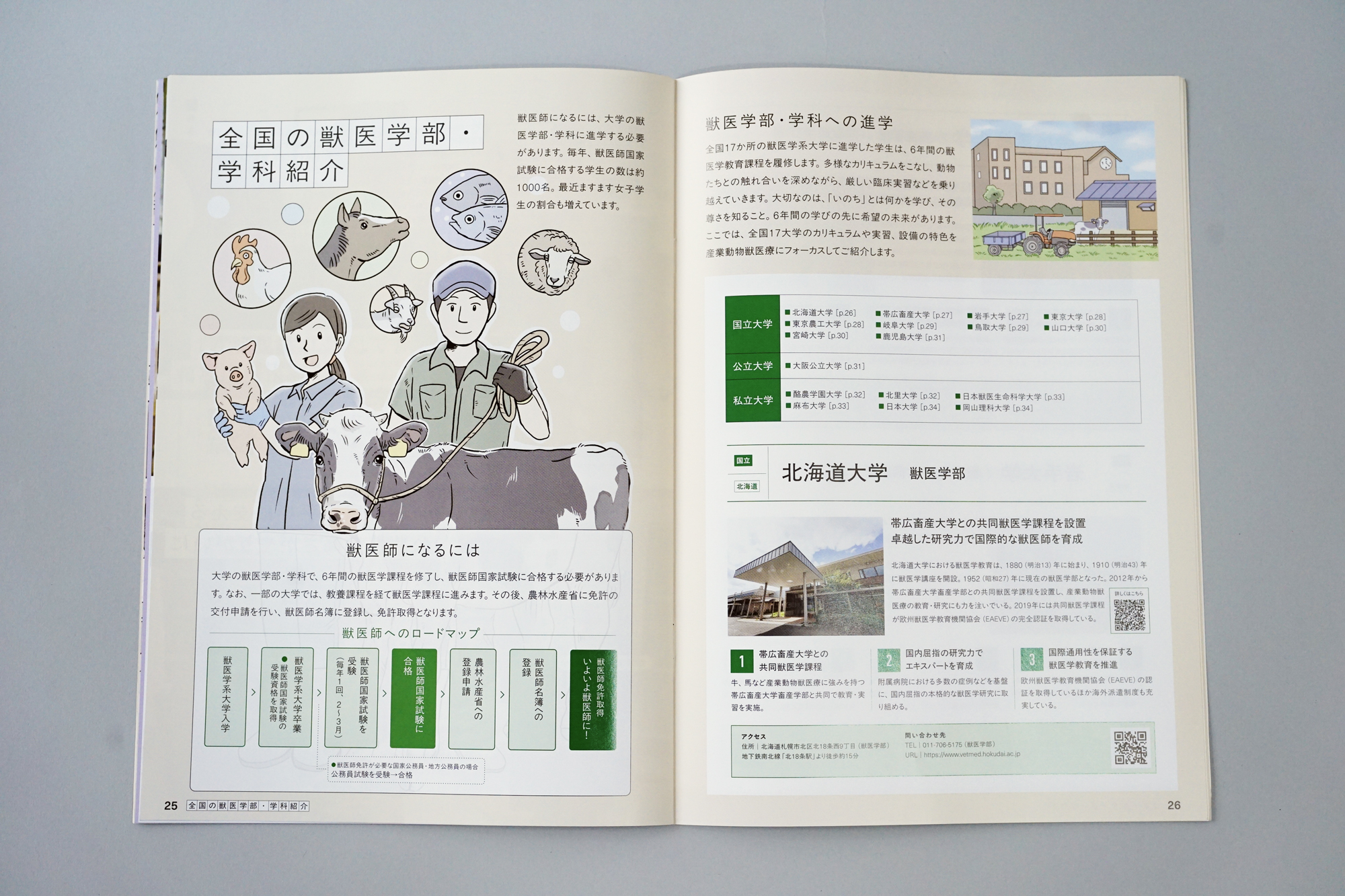 日本の畜産を支える獣医さんになろう パンフレット